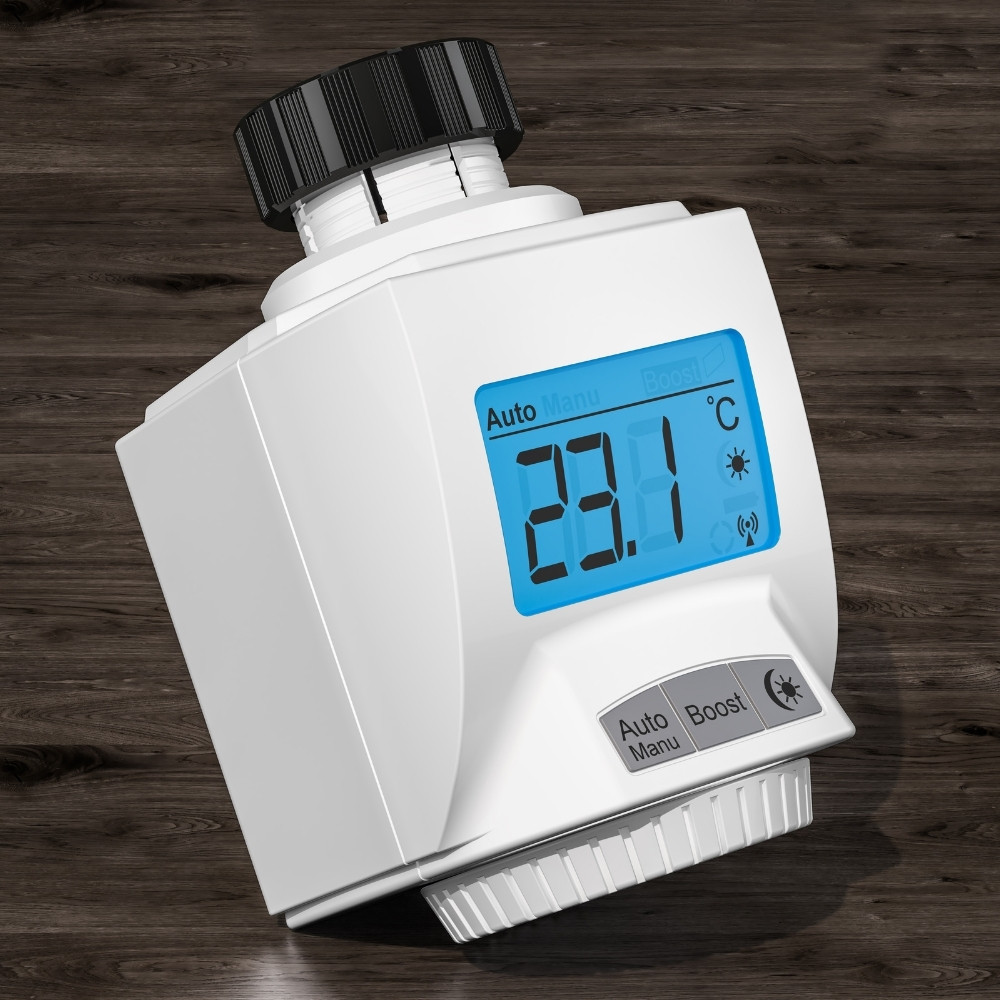 auf dem bild ist ein smartes heizungsthermostat zu sehen zur veröffentlichen studie des bsi zum thema it sicherheit auf dem digitalen verbrauchermarkt